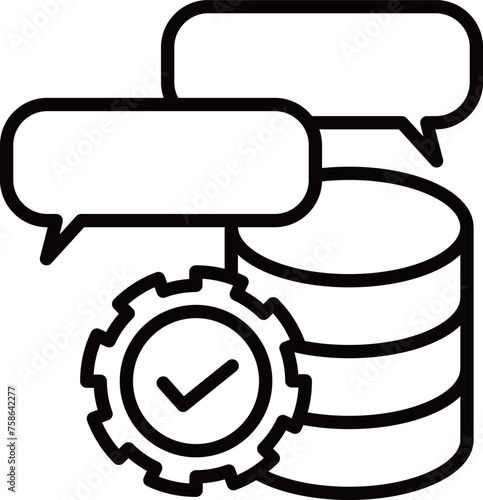 Conversation data is an icon of an image that has been accumulated. Gear is working properly.