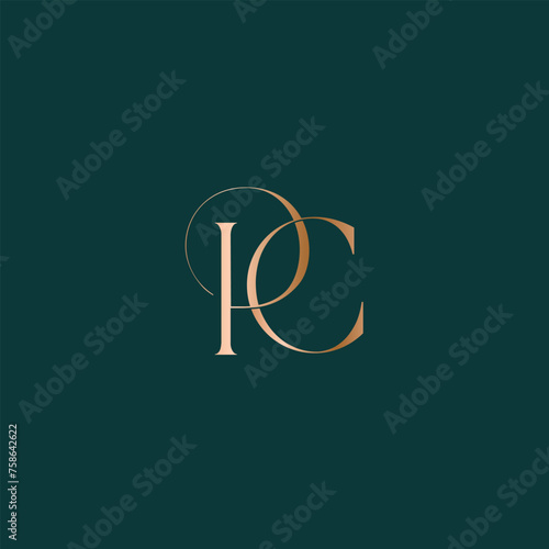 PC CP logo. Vector illustration.