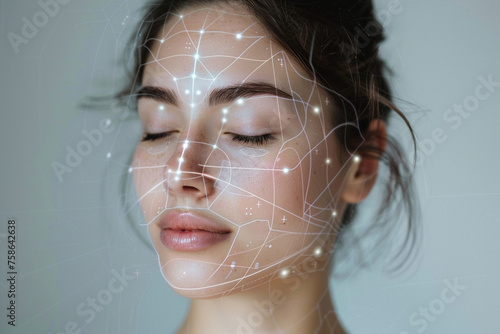 An AI-based recommendation system suggesting personalized skincare routines based on skin type and concerns. photo