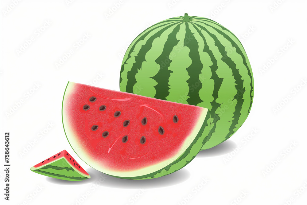 A watermelon is cut in half and has seeds A watermelon is cut in half and has seeds