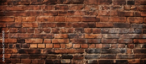 A detailed closeup of a brown brick wall showcasing the intricate pattern and texture of the building material. The artistry and craftsmanship of brickwork is highlighted in this image