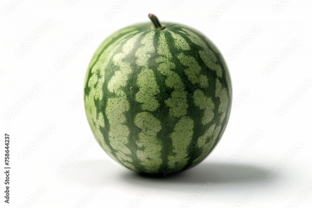 A watermelon is shown in the center of the image A watermelon is shown in the center of the image