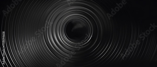 Black circular abstract background.