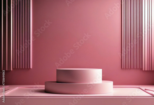 path cosmetic presentation isolate render 3d illustration podium background product Object included background clipping pink Minimal Pink poduim empty skincare marketing product fashion clipping © wafi