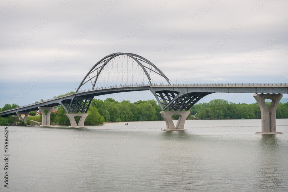 Obraz premium The Bridge by His Majesty's Fort at Crown Point, Crown Point State Historic Site