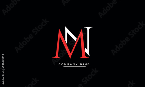 MN, NM, M, N Abstract Letters Logo Monogram