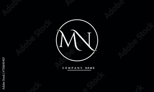 MN, NM, M, N Abstract Letters Logo Monogram
