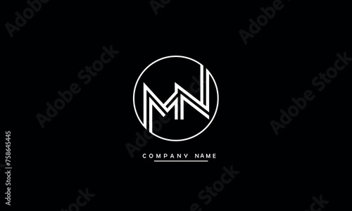 MN, NM, M, N Abstract Letters Logo Monogram