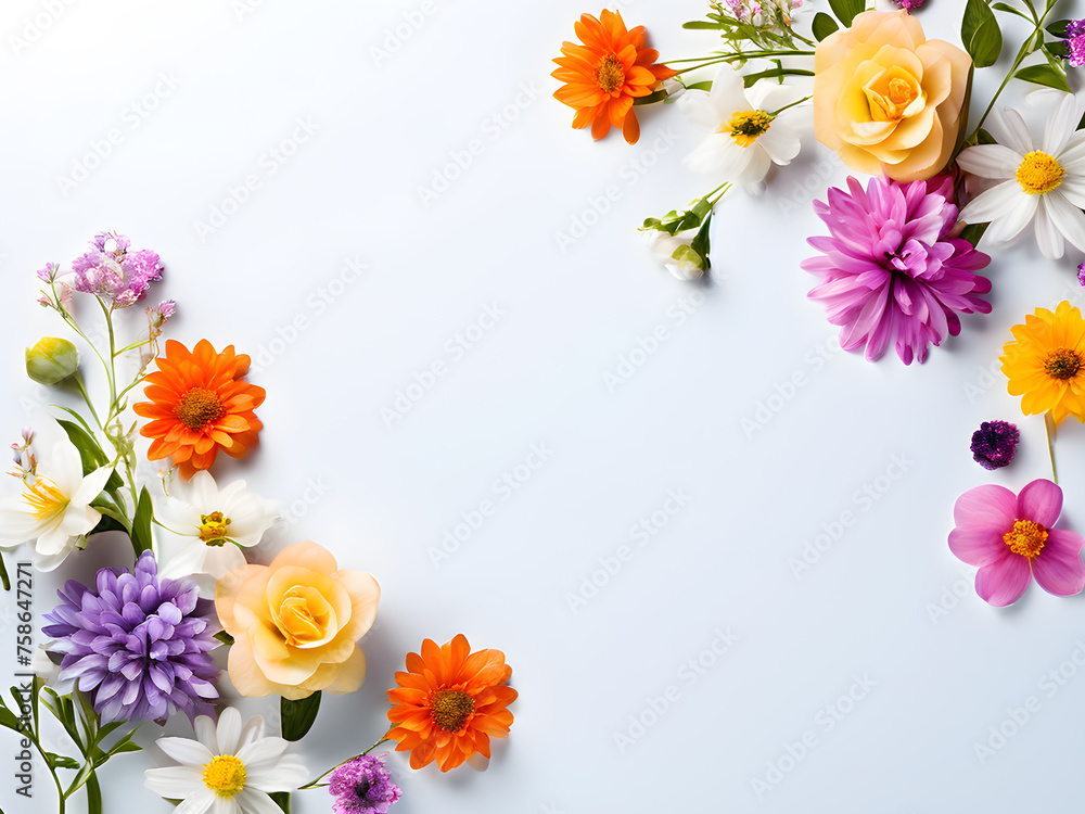 spring flowers frame spring flowers frame