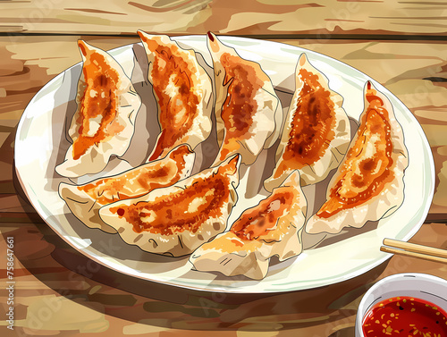 焼きたての餃子