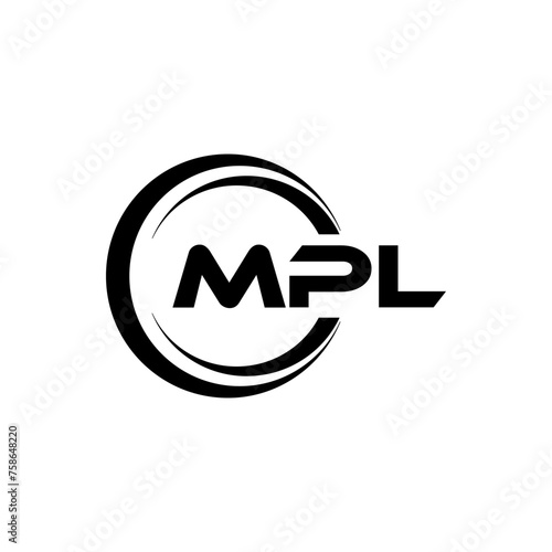 MPL Logo Design, Inspiration for a Unique Identity. Modern Elegance and Creative Design. Watermark Your Success with the Striking this Logo. photo