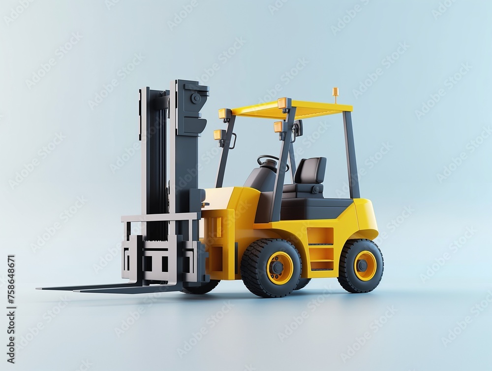Yellow warehouse forklift Yellow warehouse forklift