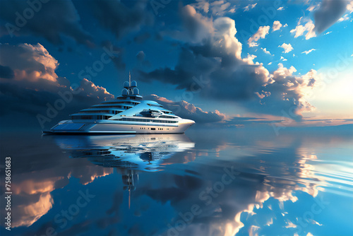 cruise ship in the ocean © Maizal
