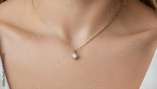 A Minimalist Chain Necklace Featuring A Single So Upscaled 5