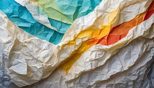 crumpled paper background, crumpled paper texture colorful, white blank crumpled paper texture, a surface that whispers tales of experience and resilience. offering an empty stage for the eloquence of photo