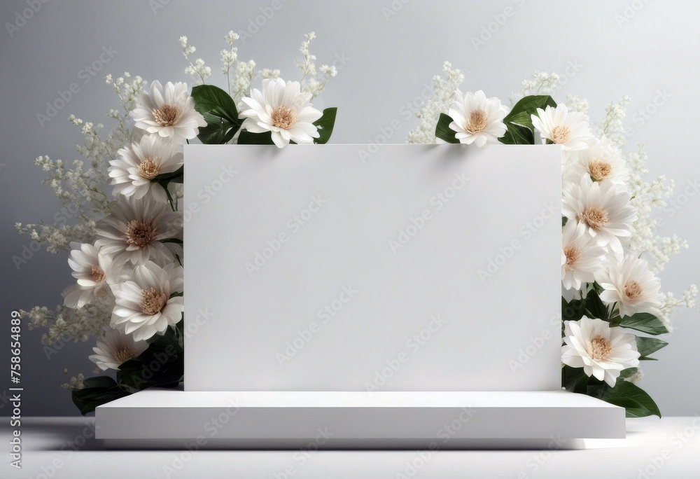 flower Abstract white advertising front podium trendy view background poduim advertising arch architecture background beautiful blank clean colours concept creativity decor decoration decorative