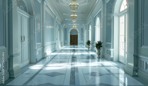 corridor of white hospital