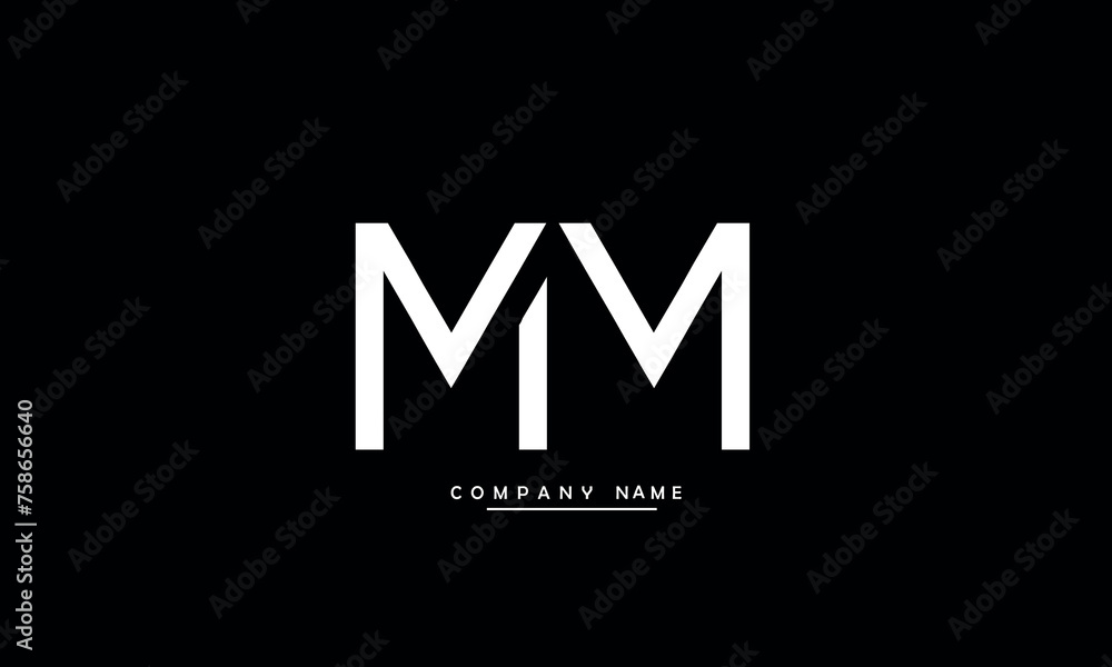 MM, MM Abstract Letters Logo Monogram MM, MM Abstract Letters Logo Monogram