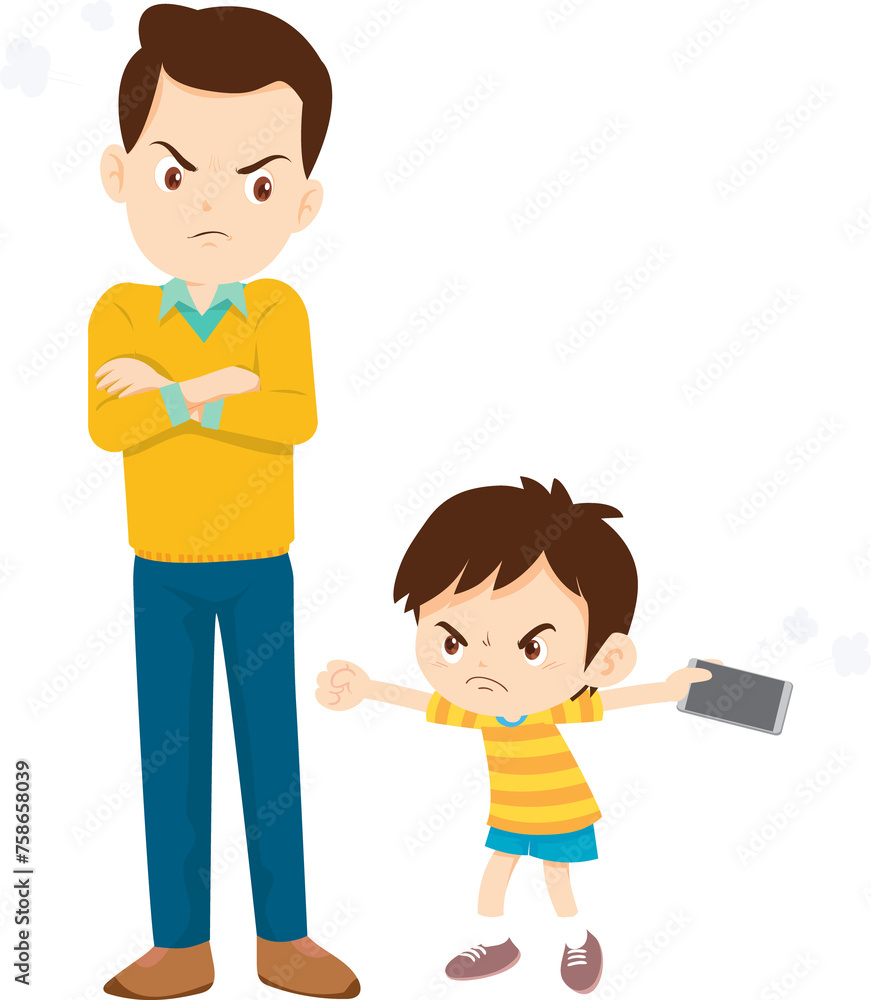 parent angry scold kid mobile phone addicted parent angry scold kid mobile phone addicted