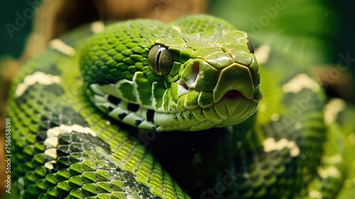 dangerous green snake