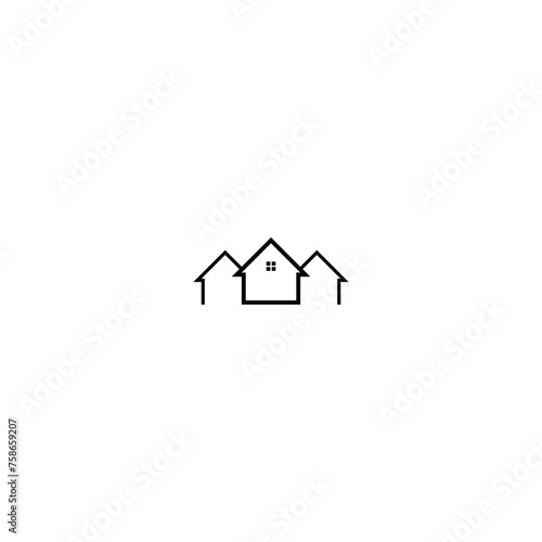 home real estate logo icon vector