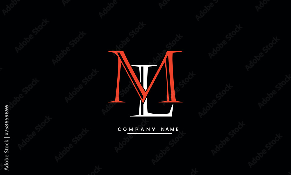 ML, LM, M, L Abstract Letters Logo Monogram ML, LM, M, L Abstract Letters Logo Monogram