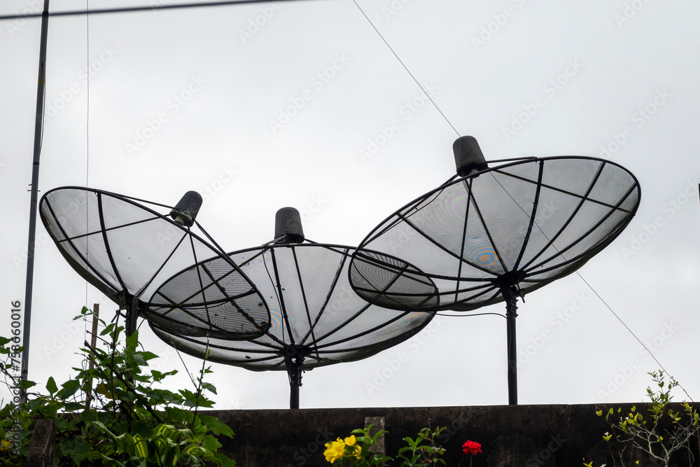 satellite dish on the roof