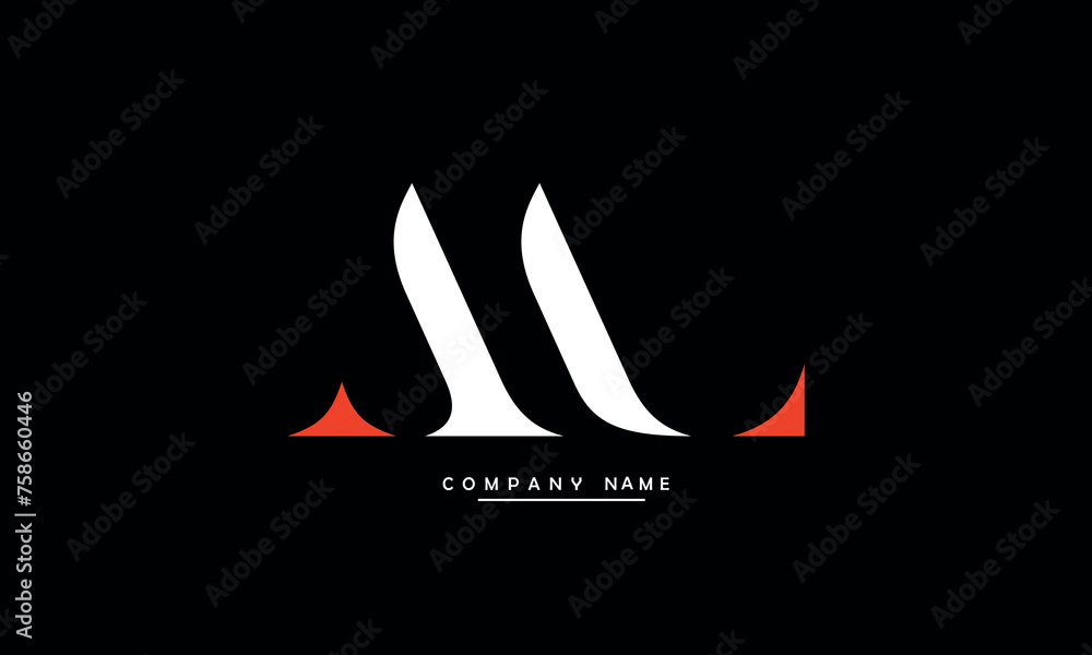 ML, LM, M, L Abstract Letters Logo Monogram ML, LM, M, L Abstract Letters Logo Monogram