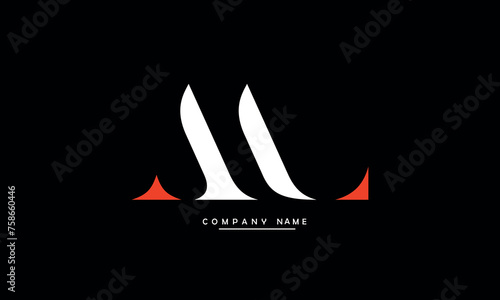 ML, LM, M, L Abstract Letters Logo Monogram