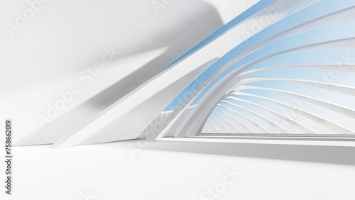 Fototapeta Naklejka Na Ścianę i Meble -  Abstract architecture background arched interior 3d render