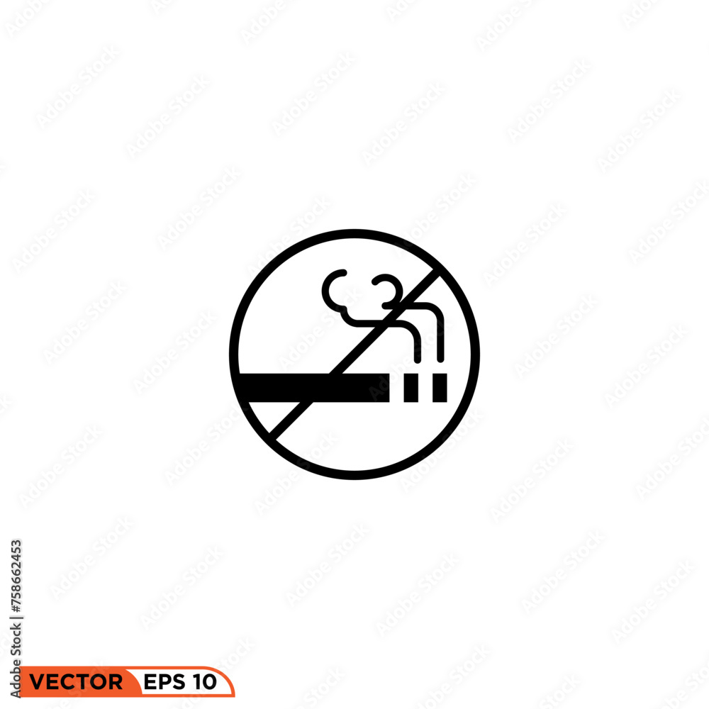 Smoking icon design vector graphic of template, sign and symbol Smoking icon design vector graphic of template, sign and symbol
