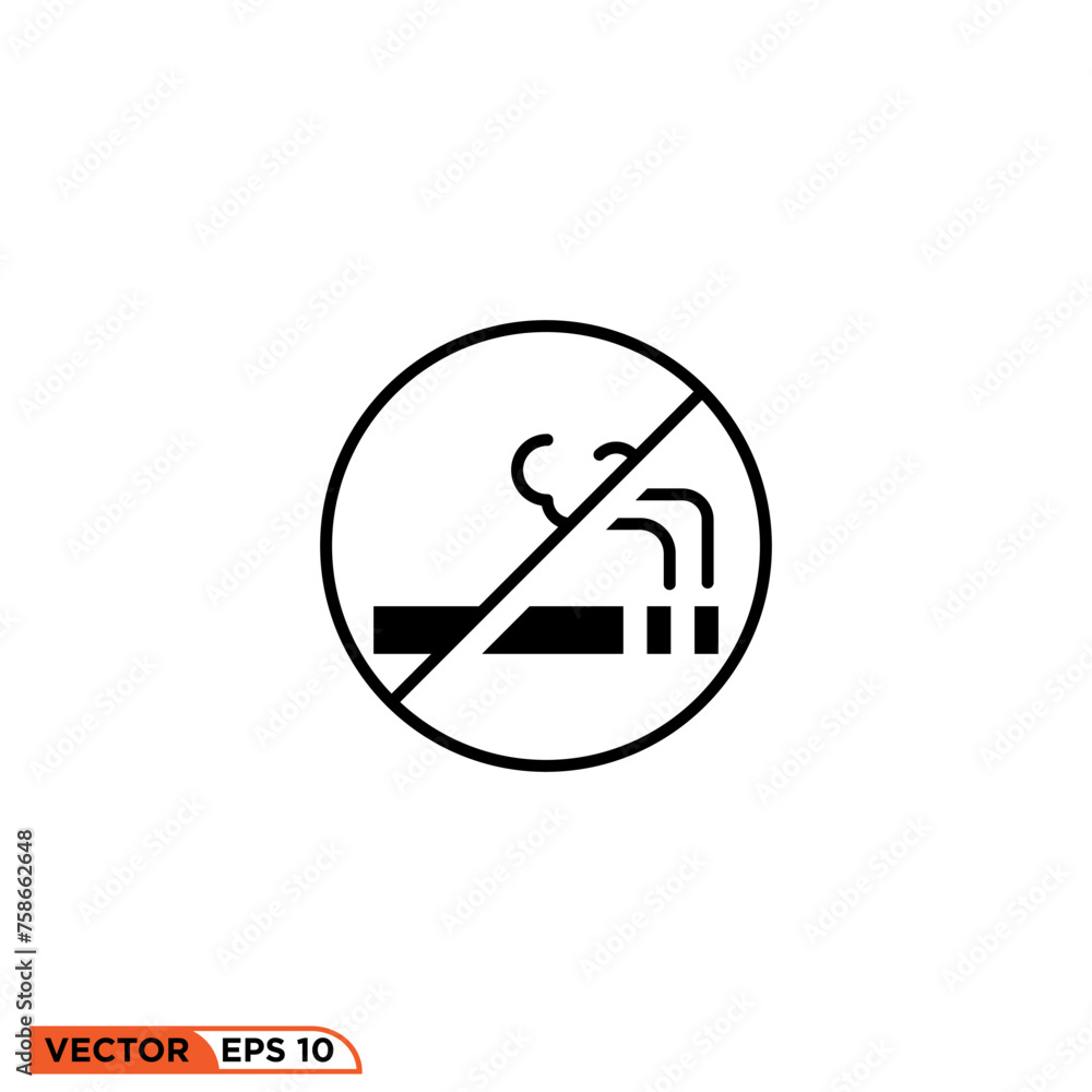 Smoking icon design vector graphic of template, sign and symbol Smoking icon design vector graphic of template, sign and symbol