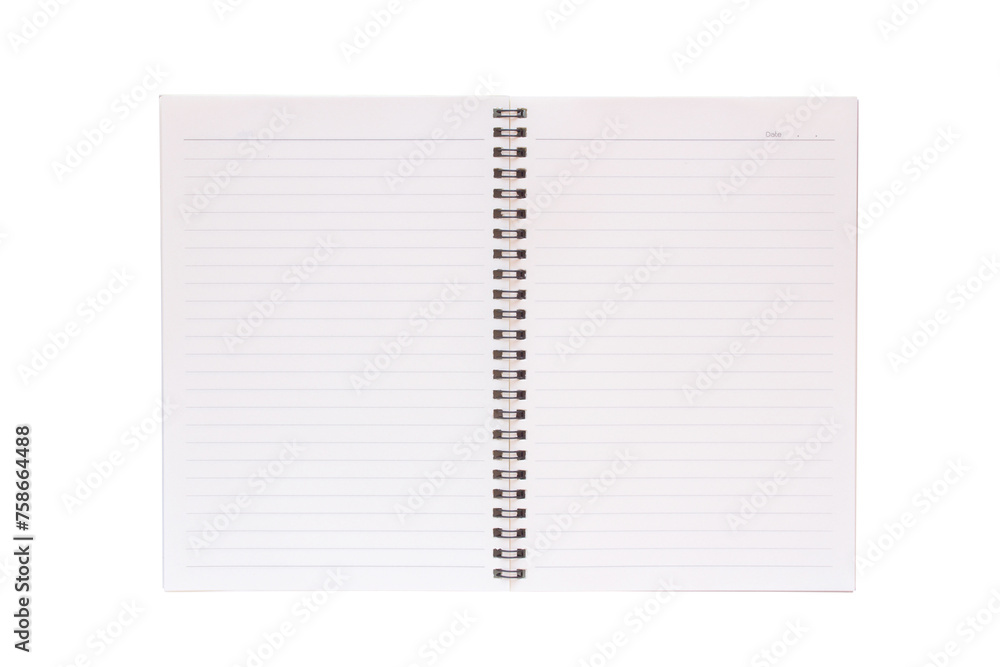 Blank open memory notebook isolated on a white Blank open memory notebook isolated on a white