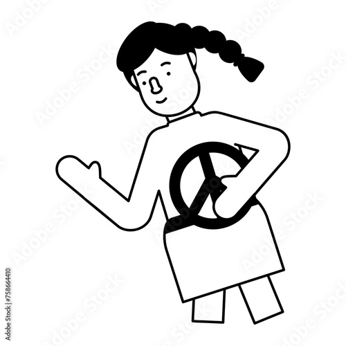 Wasting grenade bomb, stop war concept glyph icon 