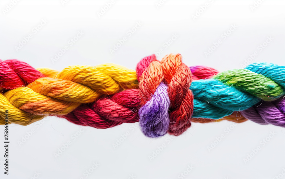 Colorful rope knots,created with Generative AI tecnology. Colorful rope knots,created with Generative AI tecnology.