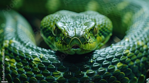 dangerous green snake