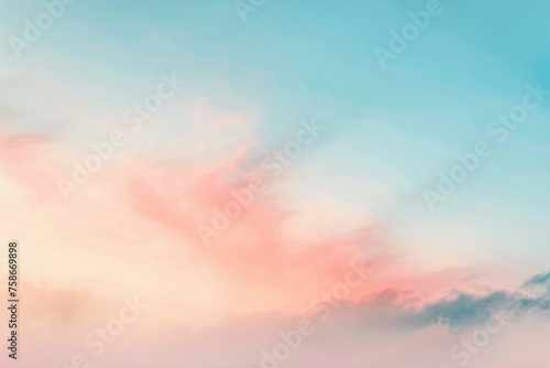 Abstract vibrant pastel pink peach fuzz and very peri pantone purple gradient background. Texture flowing from pastel pink to purple, evoking a sense of calmness and serenity in the viewer's mind © Merilno
