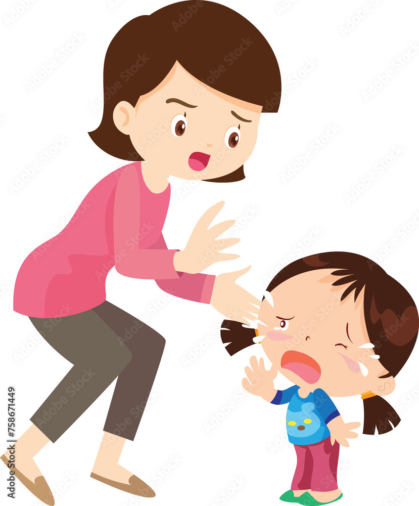 Comforting sad children with parent or teacher Comforting sad children with parent or teacher