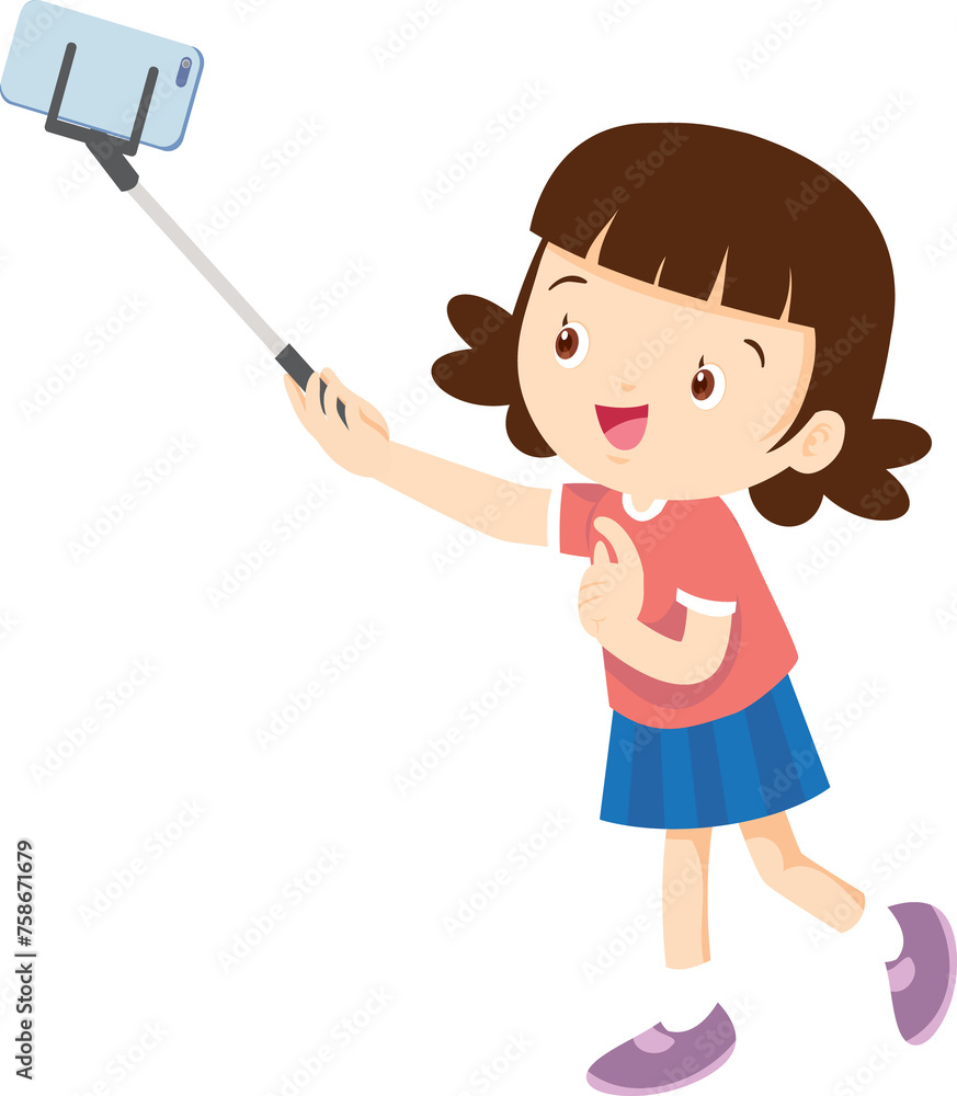 cute kids standing use smartphone and tablet gadget cute kids standing use smartphone and tablet gadget