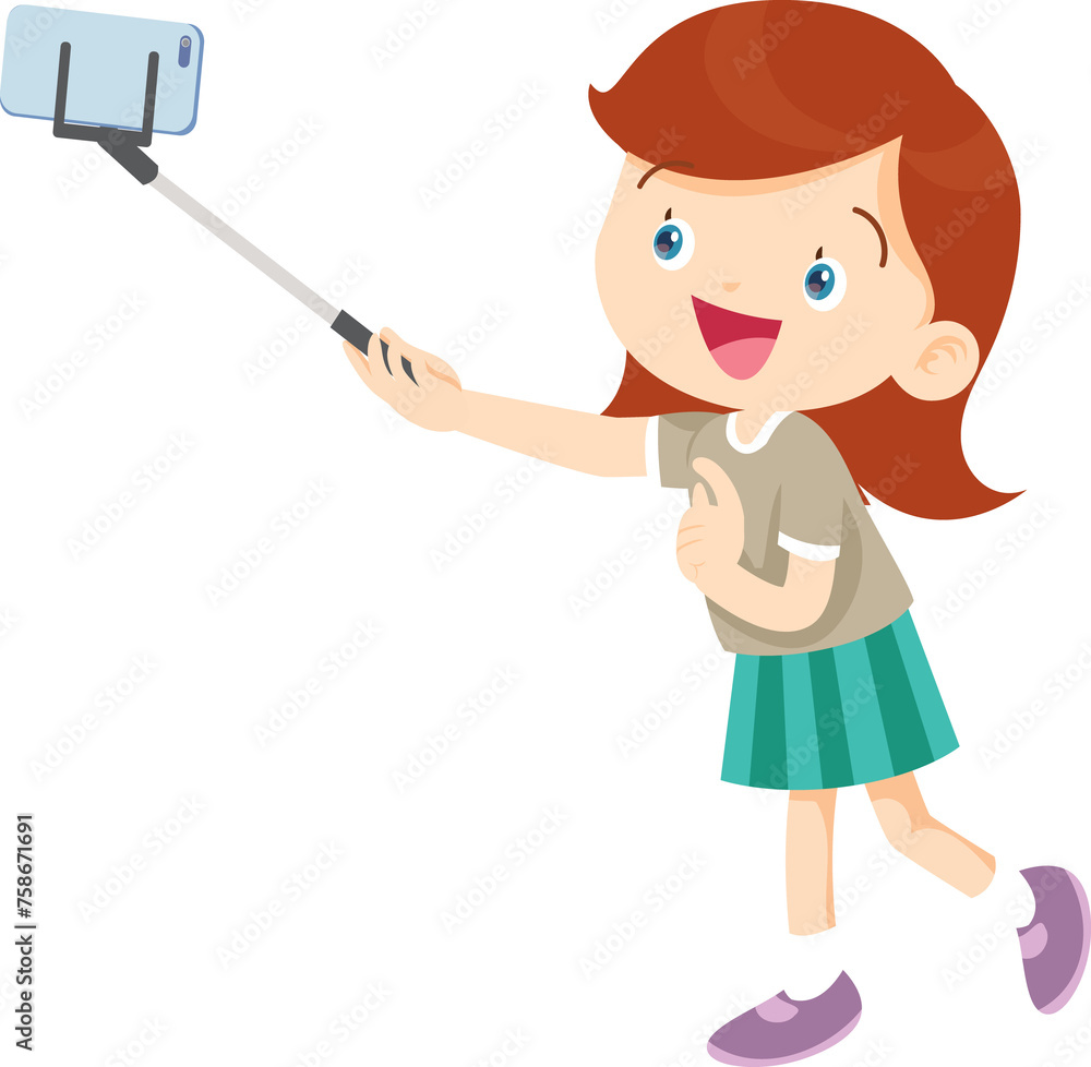 cute kids standing use smartphone and tablet gadget cute kids standing use smartphone and tablet gadget