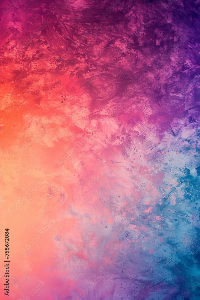 Obraz premium Abstract vibrant pastel pink peach fuzz and very peri pantone purple gradient background. Texture flowing from pastel pink to purple, evoking a sense of calmness and serenity in the viewer's mind