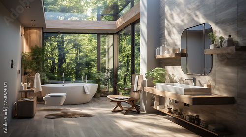 A sleek, modern toilet blending seamlessly into the bright, airy space