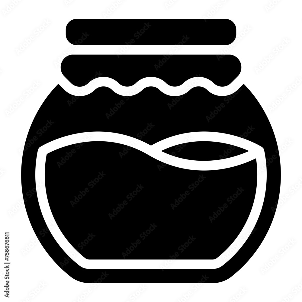 Jam, honey jar vector icon Jam, honey jar vector icon