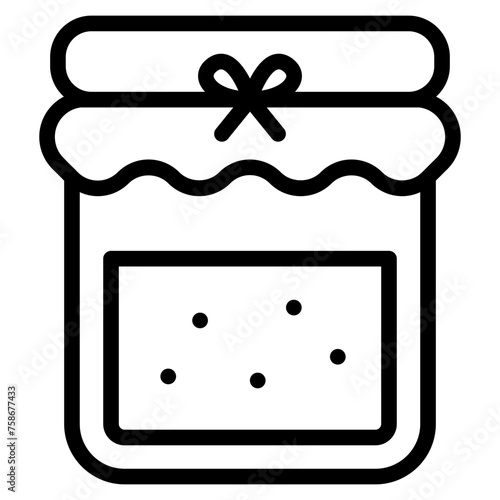 Jam, honey jar vector icon