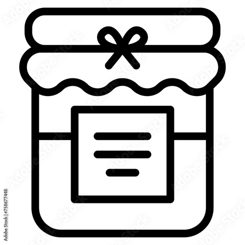 Jam, honey jar vector icon