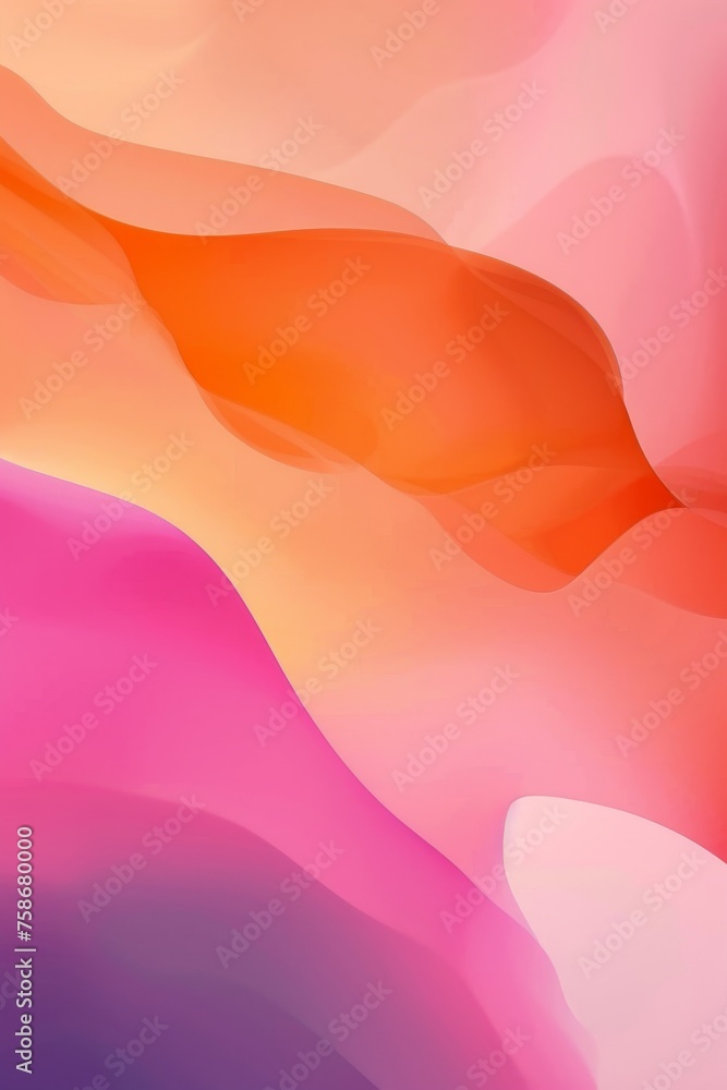 Fototapeta premium Abstract vibrant pastel pink peach fuzz and very peri pantone purple gradient background. Texture flowing from pastel pink to purple, evoking a sense of calmness and serenity in the viewer's mind