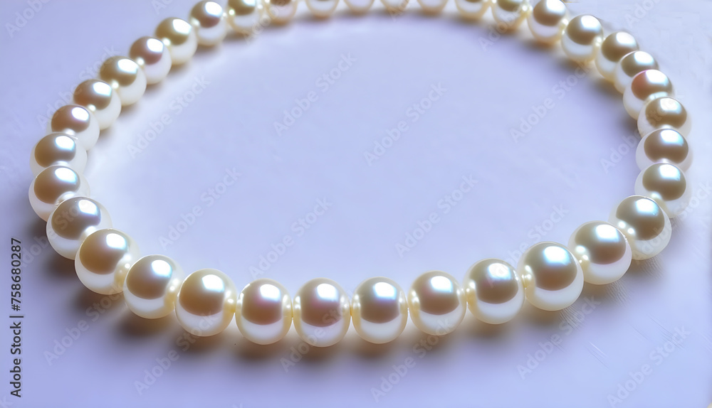 pearl necklace on white background pearl necklace on white background