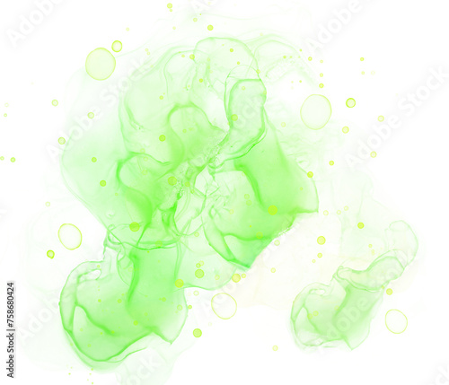 Green Alcohol Ink Watercolor	