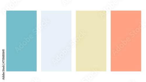 Blue and orange color palette. Set of bright color palette combination in rgb hex. Color palette for ui ux design. Abstract vector illustration for your graphic design, banner, poster or landing page