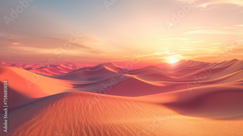 Desert dunes at sunset © Adrian Grosu